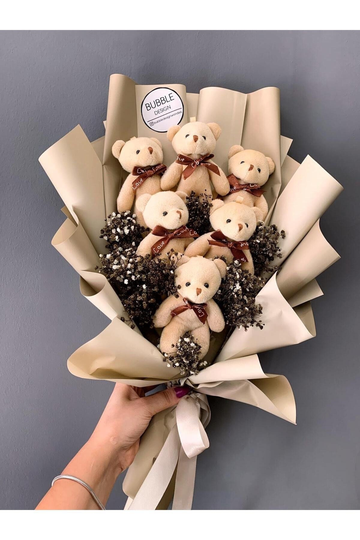 Teddy bear bej ayıcık buketi