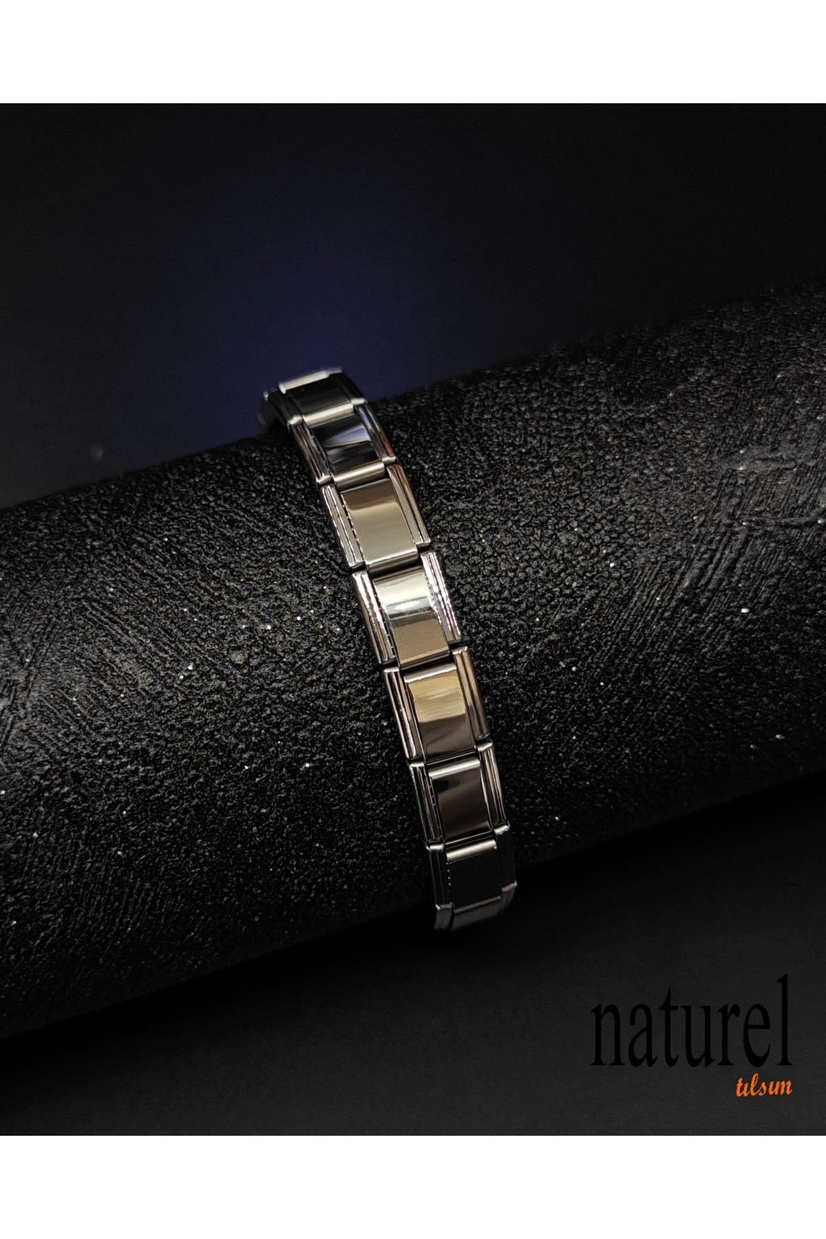 Unisex Italyan Charm Bileklik Paslanmaz Çelik Bileklik - Görsel 2