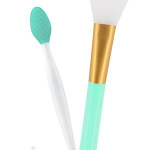 2'li Set T Bölge Temizleyici Aparatı Uzun Sap Beyaz Silikon Maske Sürme Fırçası