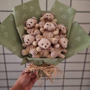 Teddy flowers buket