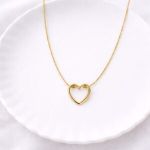 Parçalı Gold Yonca Kolye