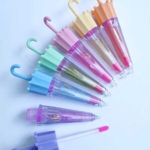 Rose 6'lı Şemsiye Model Simli Dudak Parlatıcı - Lip Gloss
