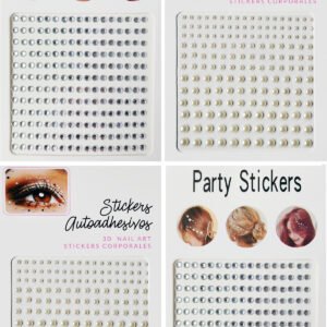 Vücut Ve Yüz Taşı Stickers Makyaj Taşı Yapışkan Festival Taşı Kristal Yüz ve SAÇ TAŞLARI 4'lü SET
