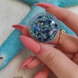 Glitter Jel Far Simli Yüz Ve Vücut Simi Blue Parlak Glitter