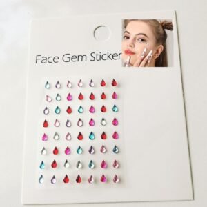 Vücut Ve Yüz Taşı Stickers Renkli Yapışkanlı Hızma