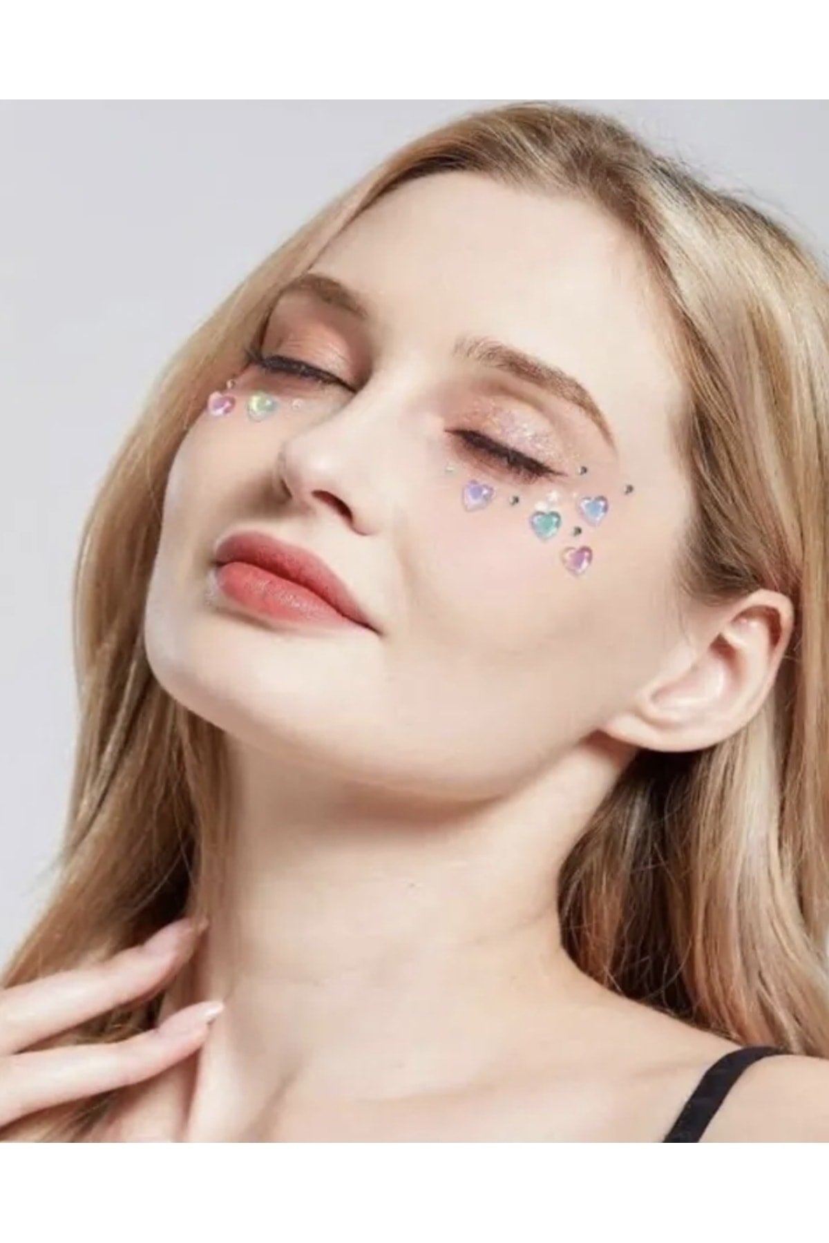 Kalp Vücut Ve Yüz Taşı Stickers Tırnak Makyaj Taşı Festival Taşı Kristal Yüz Taşları 170 Adet.