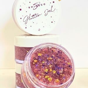 Glıtter Jel - Pembe Simli Far - Yüz - Vücut Jeli - 10ml