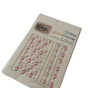 Festival Kristal Yüz Taşı Kendinden Yapışkanlı - Face Sticker - Hologram Vücut Ve Yüz Taşı Pembe