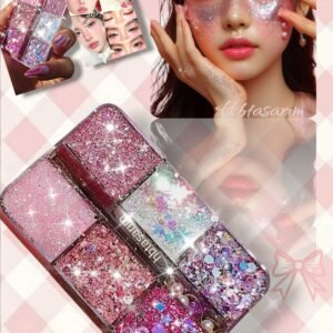 Glitter Göz Farı -yüz Ve Vücut Simi Paleti Pembe Göz Farı Parlak Glitter