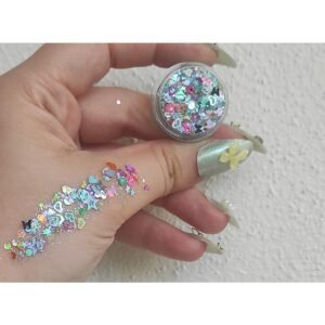 Glitter Jel Kelebek Kalp Jel Krem Far Yüz Ve Vücut Simi Parlak Glitter
