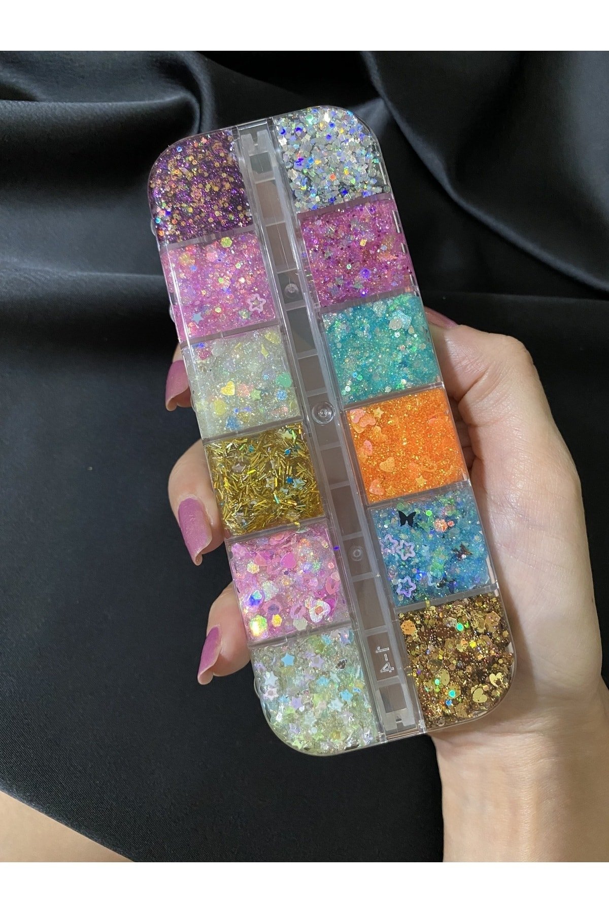 Glitter Jel Far Paleti 12’li yüz ve vücut simi