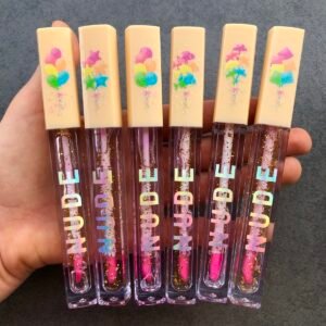 Dudak Parlatıcısı Lip Gloss Seti 6 Adet Altın Parçacıklı
