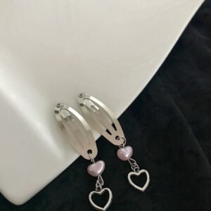 Pembe Kalp Figür Toka Saç Aksesuarı