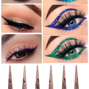 6 Adet Kaliteli Simli Eyeliner Göz Makyaj Seti Göz Alıcı Make-up Parlak Işıltılı Eyeliner Seti Kozme