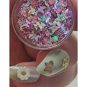 Glitter Jel Far Kiraz Çiçeği Renk -kelebek