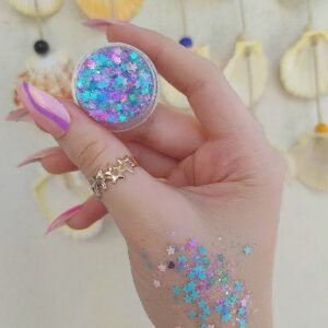 Glitter Jel Far Simli Far Blue Stars