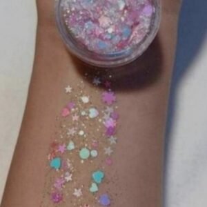 Glitter Jel Far Kalp -kelebek Yansimalı