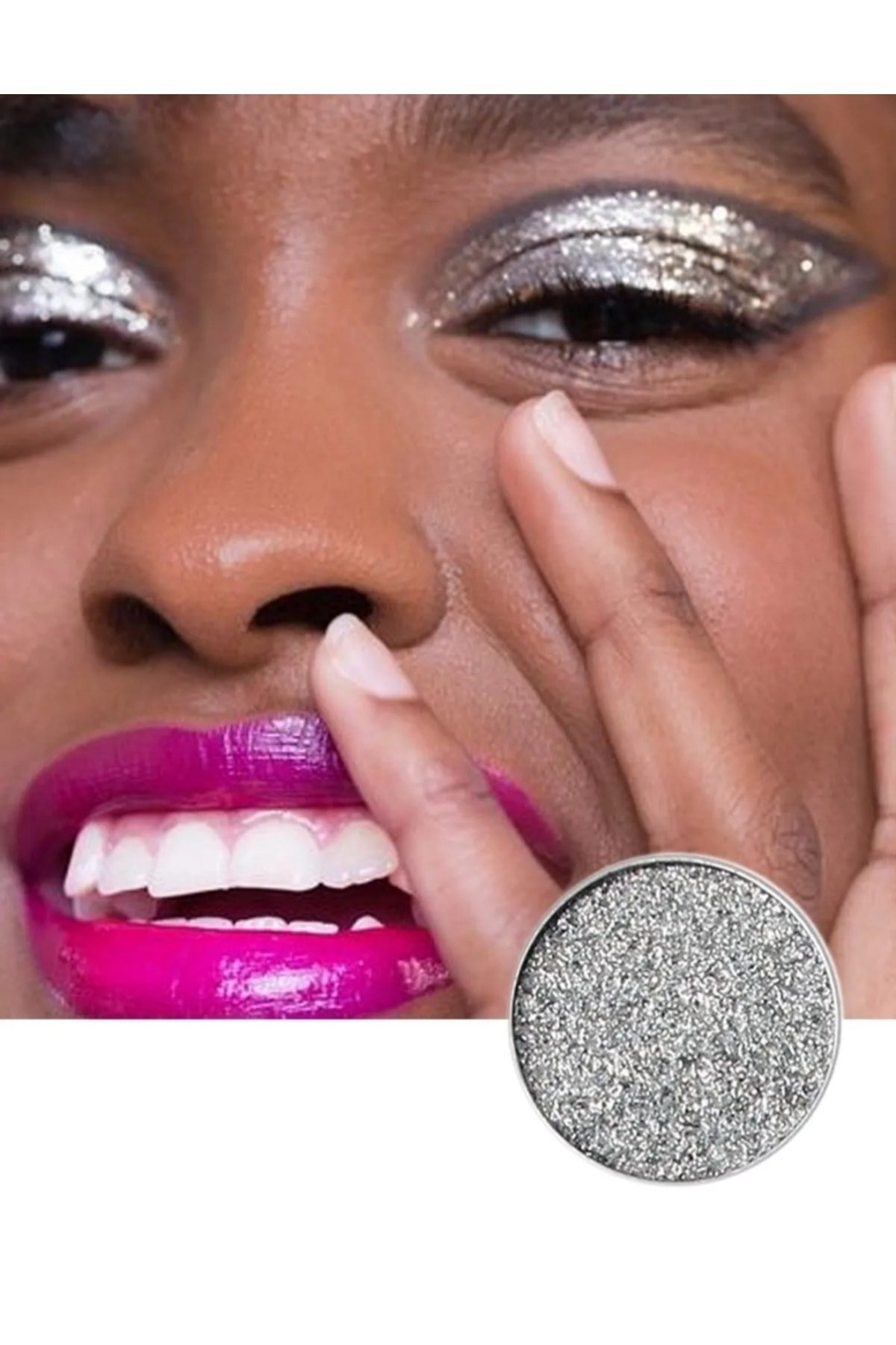 Glitter Far Gümüş Renk Simli Far Parlak Glitter