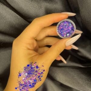 Parlak Glitter Jel Far Simli Jel Far Mor