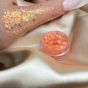 Parlak Glitter Jel Far Sim Far Pembe-turuncu