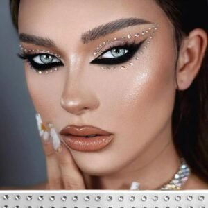 Kristal Yuvarlak Işıltılı Sticker Yüz Ve Vücut Makyaj Taşı