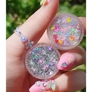 Glitter Jel Far Soft Seri Ikili Kelebek-yıldız Parlak Glitter