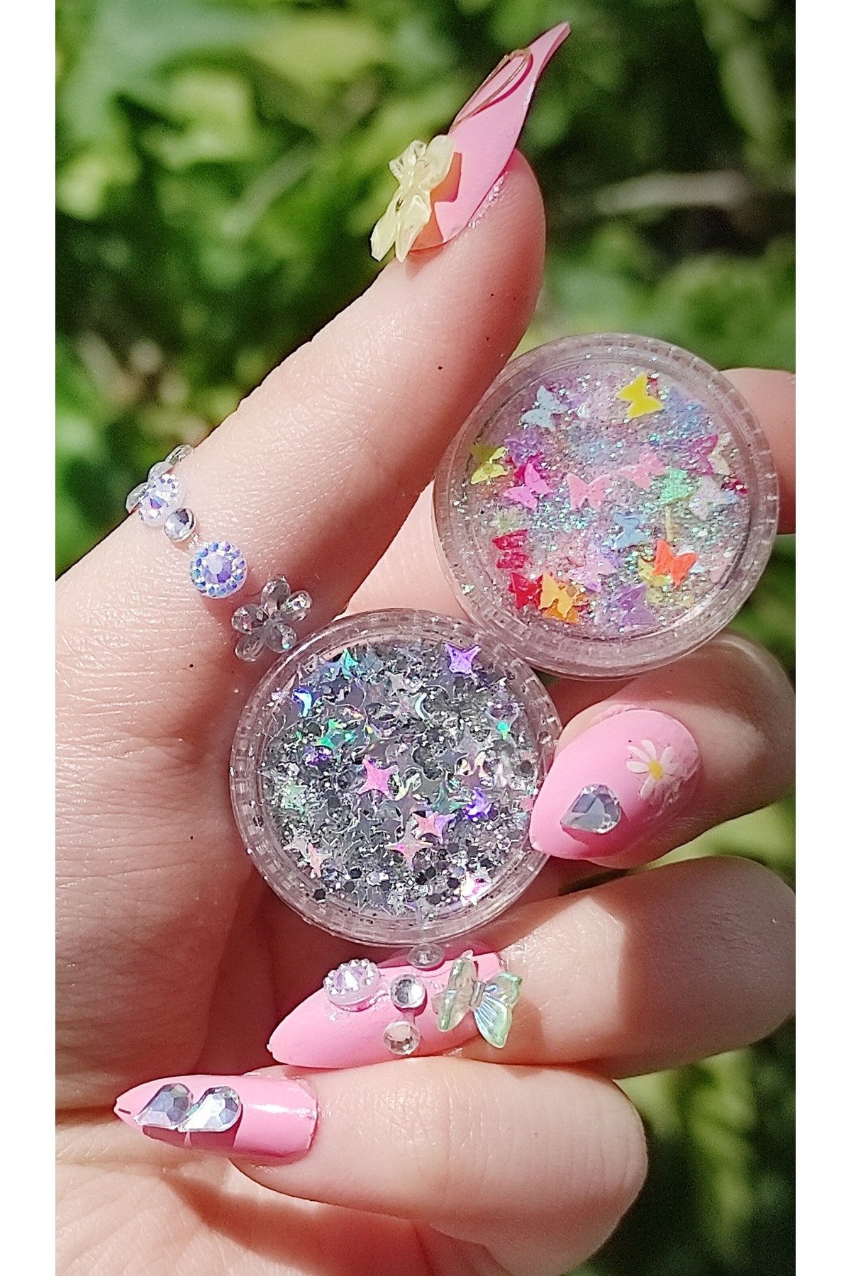 Glitter Jel Far Soft Seri Ikili Kelebek-yıldız Parlak Glitter