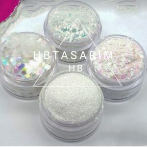 Glitter Jel Far Paleti 1 Beyaz Set
