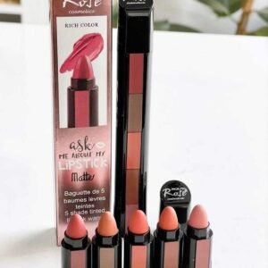 Rose 5 Renkli Kat Kat Kalem Model Matruşka Ruj Seti