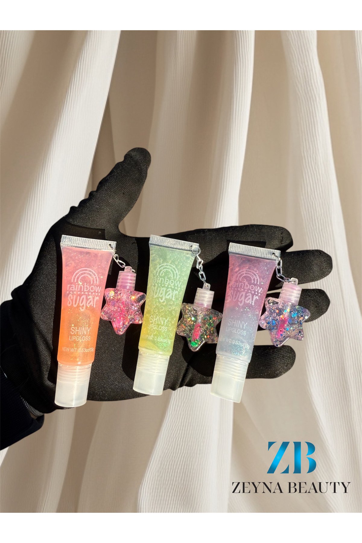 3'lü Lip Gloss Mini Yıldızlı Lip Gloss B Serisi