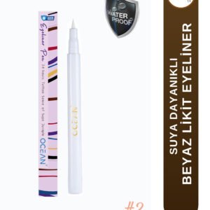 Beyaz Eyeliner, Likit Kalem Eyeliner, Suya Dayanıklı, Yoğun Pigmentli
