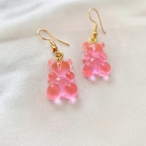 Jelibonlu Pembe Ayıcık Küpe