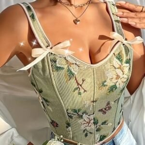 vintage büstiyer &y2k coquette yenitrend bluz