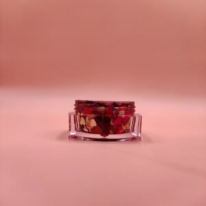 Mini Doğal Jel Glitter - Colorful Hearts 5ml
