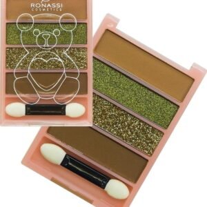 Ronassi Cosmetics 4'lü Göz Farı Simli Mini Makyaj Paleti No:2