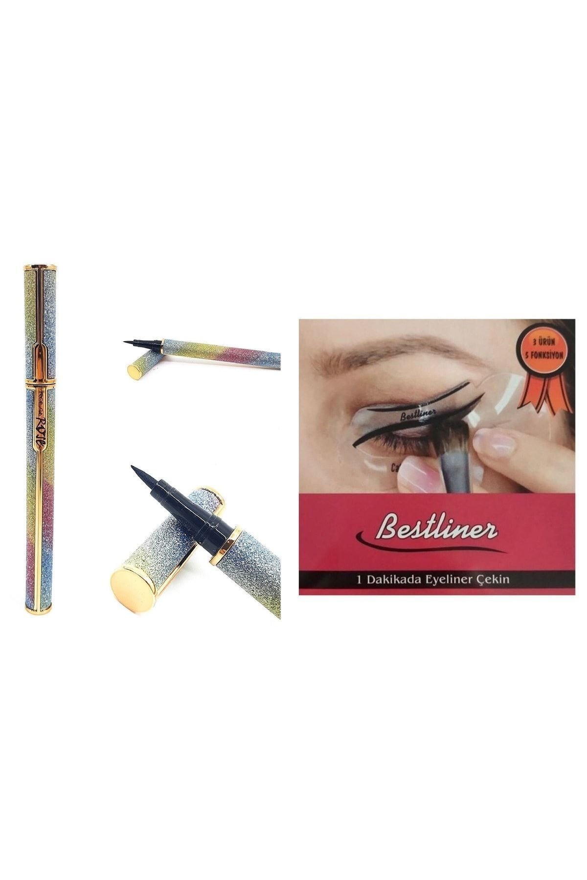 Siyah Su Geçirmez Eyeliner Kalem Ve Bestliner Eyeliner - Görsel 2