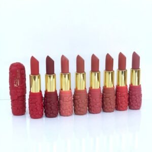 Rose 8 Adet Çiçek Model Mat Ruj - Matte Lipstick