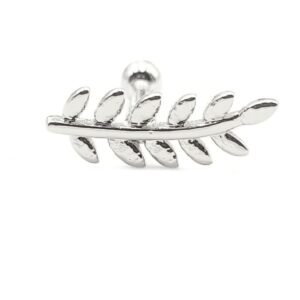 Çelik Helix Tragus Yaprak Piercing