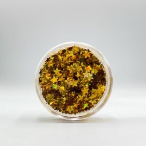 Jel Formlu Parlak Glitter - Gold Star