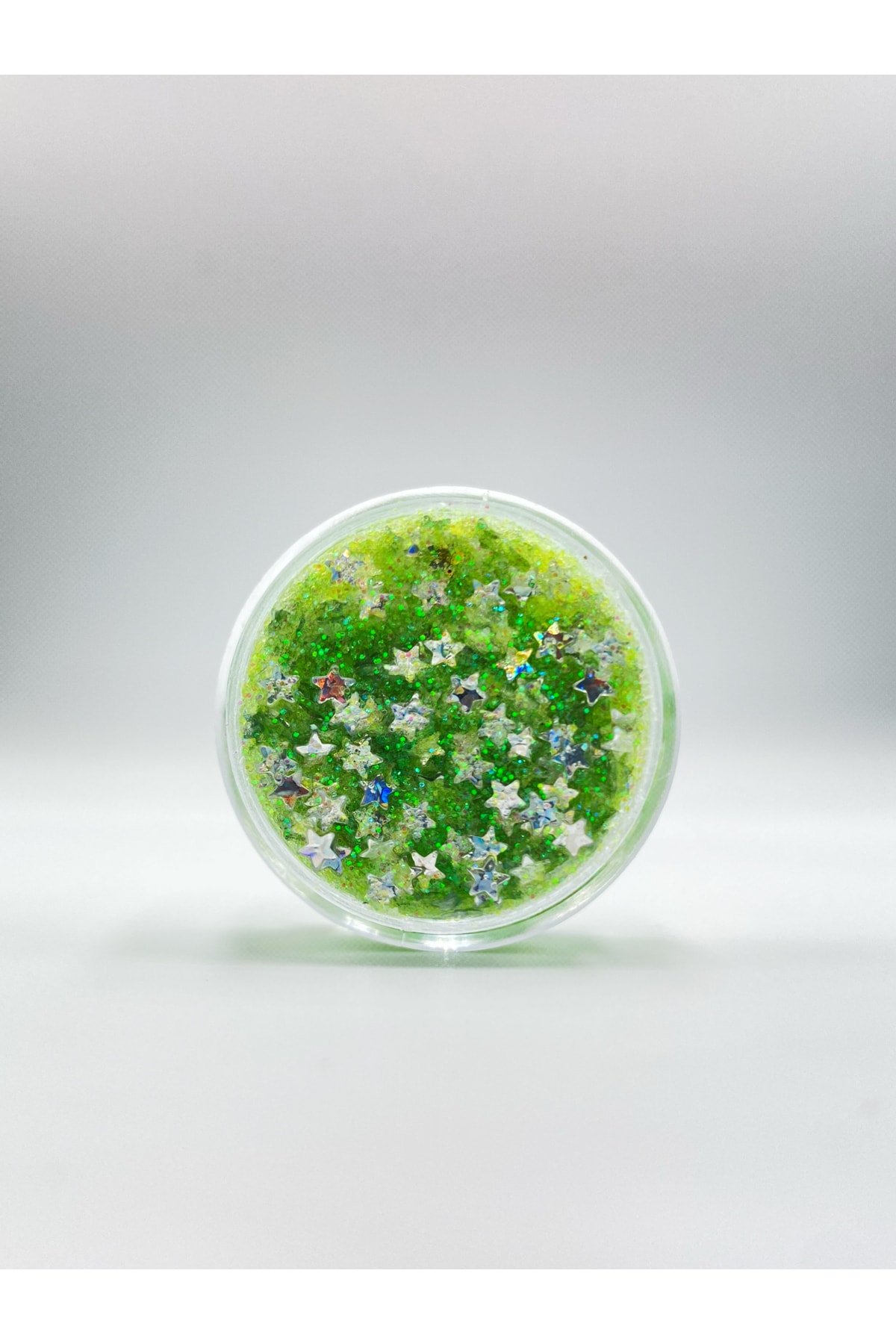 Jel Formlu Parlak Glitter - Light Green Star