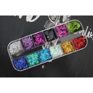 Tırnak Süsleme Işığı Çok Iyi Yansıtan Parıltıl Yıldız Desenli Pul Nail Art