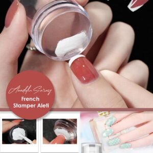 Pratik French Stamper Aleti | Tırnak Süs Damgalama Stamper Kolay French Aleti Seti | Stamper Damga