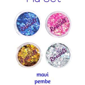 Gümüş Kendinden Yapışan Mayaj Simi Glitter