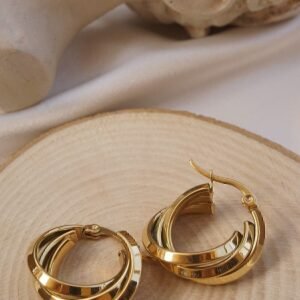 Gold Çelik Halka Küpe