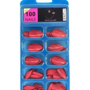 Rose Professional 100'lü Kutulu Badem Takma Tırnak & Kırılmaz Oje Tutar - Almond False Nails