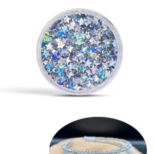 Jel Formlu Parlak Glitter - Metallic Space Face Ve Ikili Taç Set
