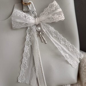 Fiyonk Coquette Pinterest Kalpli Beyaz Çanta Charm & Anahtarlık & Çanta Aksesuarı