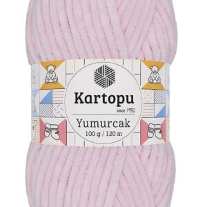 Kadife El Örgü İpi Toz Pembe Renkli Yumuşak Bebek İpi 100g K1562