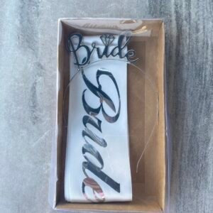 Bride To Be Taç Kuşak Seti Beyaz Kaliteli Baskı