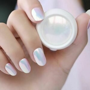 1 Adet Inci Tozu Protez Tırnak Nail Art Beyaz Ayna Inci Toz